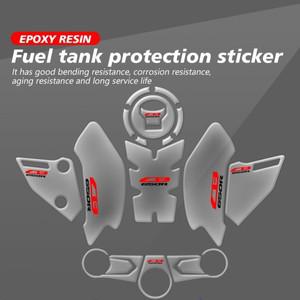 CB650R 2024 혼다 호환 R 2019-2023 투명 물고기 뼈 측면 발 데칼에 맞는 3D 에폭시  바이크 오토바이 탱크
