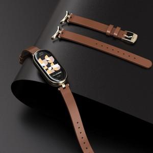 Mi Band 9 10 8 7 6 5 43 Xiaomi 스마트 밴드 팔찌 NFC 글로벌 버전 가죽 시계 손목 Miband Correa 용 스트