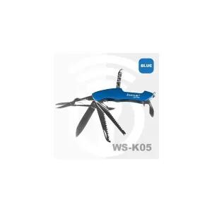 WS-K05 캠핑 맥가이버칼 낚시 등산 파랑 나이프 아웃도어 멀티 포켓 11P 0756 나이프