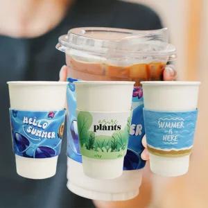 테이크아웃컵 에어홀더 1박스 500개입 테이크아웃 컵홀더 에어홀더 종이 아이스 커피 컵슬리브