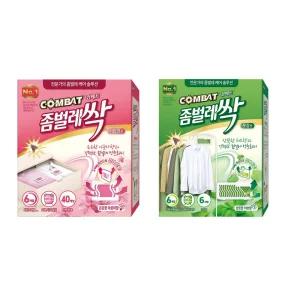 컴배트 좀벌레싹 서랍장용 아로마향 24개입+옷장용 허브향 6개입 1세트 