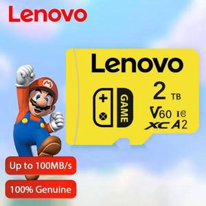 Lenovo 2TB 마이크로 TF sd 카드 메모리 microSDXC Nintendo Switch 게임용 Storage128GB 최대 100Mbs 512G