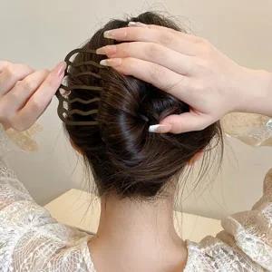 여성 올림 머리 헤어 고정 삔 뒤 꽂이 비녀 빗 핀 2개