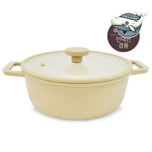 [콩심팥심]세라믹코팅 전골냄비 고급 26cm 멀티 인덕션냄비 직화냄비