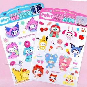 [셀러에이드]2EA 데코스티커 포인트 산리오캐릭터즈 문구 다이어리