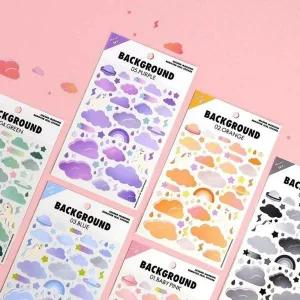 [셀러에이드]하늘 다이어리 데코 스티커 배경 소품 꾸미기 배경스