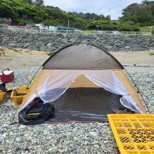 고급 그늘막 모기장 텐트 낚시 캠핑 나들이 야유회 등산 간편한 설치