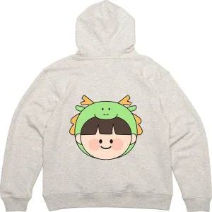 후드집업 뒷면 어린이날 용의탈 용모자 그림 프린팅