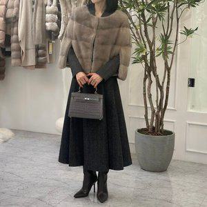 알테스 밍크 케이프자켓 S84 실버블루