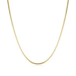 [비앤비골드] 18K 글로시 1.4mm 스네이크 뱀줄 체인 목걸이 IRN40649