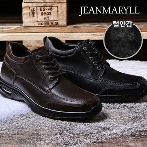 [무료배송][Jean Maryll][방한화] 국내산 천연소가죽 키높이(5cm) 남성 방한털슈즈
