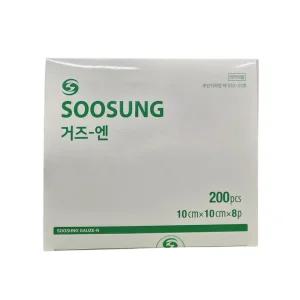  수성 접은거즈 10cmx10cmx8p 200매 부직포 소독 드레싱 가아제 