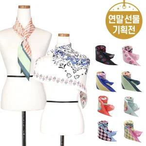 [하프클럽/샵앤]여성 F/W 인기 고급 스카프 실크 사각 패턴 머플러 5종