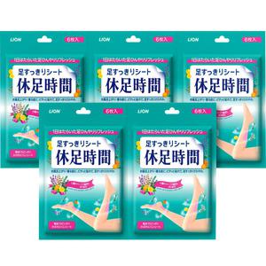 라이온 휴족시간 쿨링시트 30매 종아리 발바닥 휴족파스 일본 발파스 붓기 다리패치 마사지