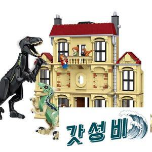 신제품75930쥬라기월드인도랩터잠금우드저택난동