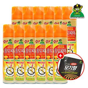 산도깨비 홈토피아 에어졸 오렌지향 400ml 12개 (+모기향)