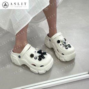 [애슬릿] 키 높이 통굽 발 편한 투웨이 고무 슬리퍼