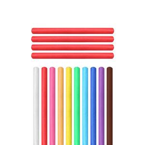 백업 펀스틱 5cm x 75cm 단색 4개 원형 스펀지 폼 막대 플레이스틱 체육 미술 놀이