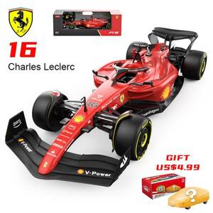 1: 2022 페라리 F1-75 #16 Charles Leclerc F138 #3 Alonso 포뮬러 레이싱 RC  장난감 컬렉션 선물 원격 제