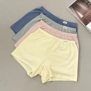 Y존 편한 여성 안심 면 트렁크팬티 윤슬 사각 스판 와이드핏 면팬티