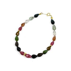 칼라 유색 토르마린 천연석 행운기원 원석팔찌 HSBR-122