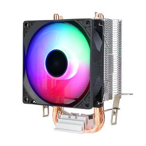 CPU 쿨러 4 히트 파이프 PC 라디에이터 냉각 3 핀 PWM 사일런트 RGB FAN 인텔 LGA1150 1151 1155 1200 1366