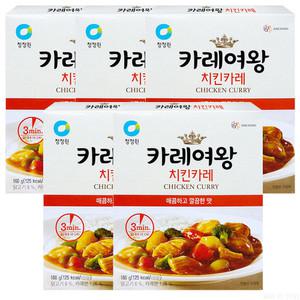 청정원 카레여왕 치킨카레 160g 5개