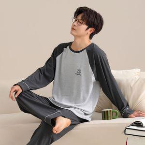 스타일아유 남성용 부드럽고 따뜻한 긴팔 홈웨어 세트 편안한 겨울 라운지웨어 SE1546