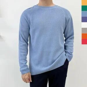 [모로엠] 남성 트렌디룩 데일리 무지개 하찌 니트티 DM-KN-QYAN1038M