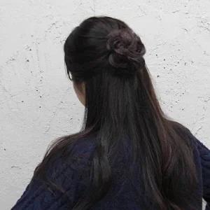 똥 머리 가발 자연갈색 자연스러운 업스타일 한복-WFHO1BQ