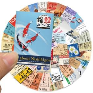 60pcs 도쿄 여행 기념품 티켓 낙서 스티커 만화 데칼 어린이 장난감 DIY 가방 스크랩북 노트북