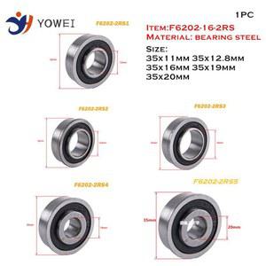 ABEC 밀폐 F6202 2RS 수레 16 13X35X11MM F6202RS 정원 깊은 플랜지