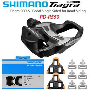 Shimano TIAGRA PD-R550 도로 자전거 용 MTB 잠금 페달 SH11 클리트가있는 단면 자동 기능이있는 기존 액세