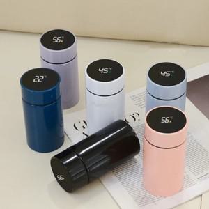 200ML 스마트 보온병 물병 스테인레스 스틸 온도 표시 보온병 컵 미니 포켓 컵 진공 플라스크 커피 컵 선물