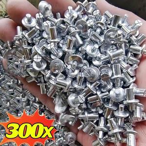300 10PCS 알루미늄 합금 해머 네일 나사 노크 드라이브 라운드 스테인레스 스틸로드 타입 리벳 리벳