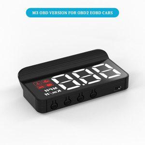 플레이 M3 자동 HUD OBD2 헤드 업 디스플레이 프로젝션 유리 자동차 속도 앞 프로젝