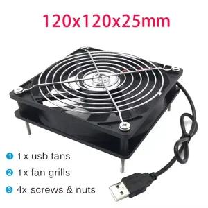 덕트팬 환풍기 배기팬 환기팬 배기휀 8/12cm 5V USB 전원 컴퓨터 PC 케이스 팬 수신기 DVR Xbox TV 박스 라