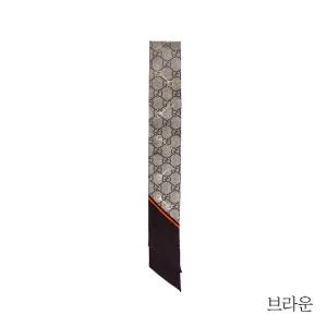 (구찌) GG 홀스빗 프린트 실크 넥스카프(663719)