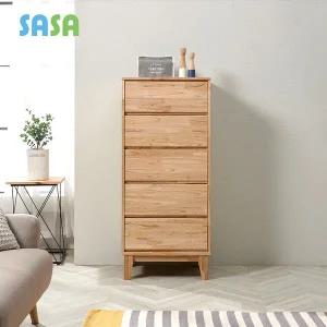 [SASA]사사가구 우드픽 참죽 원목 5단서랍장 600
