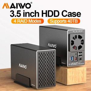 HDD 인클로저 인치 RAID 하드 도킹 스테이션 외장 2 5 3 SATA MAIWO 베이 박스용 케이스 듀얼 드라이브 스토리지