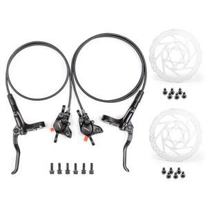 SM-RT56 160mm/180mm 로터가 장착된 메테올라이트 시마노오엠 MT200 유압 브레이크, 좌측 전면 800mm 우측 후면 1400mm 유압 브레이크 알루미늄 합금 레버 자전거 디스크 브레이크