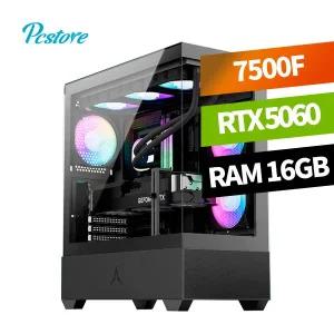 피씨스토어 AMD 베스트 배틀그라운드 게이밍PC 라이젠5 7500F RTX5060 (16GB, M.2 500GB)