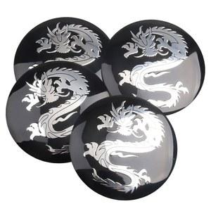 DS X4 4PCS 늑대 포드 렉서스 기아 커버 56MM 허브 스티커 자동차 센터 엠블럼