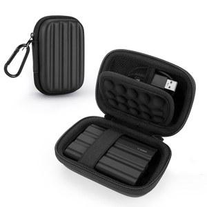 삼성 T7 쉴드/ T9/ T7 터치 휴대용 SSD USB 3.2 1TB, 2TB, 500GB, 하드 EVA 휴대용 여행용 스토리지 보호 커버(블랙)와 호환되는 YINKE 케이스