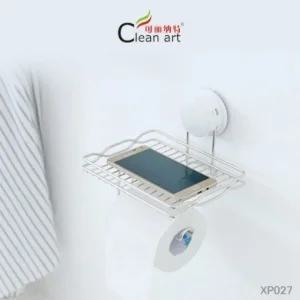 런칭기념 클린아트 흡착식 휴지걸이 선반 (XP027)