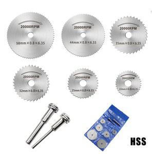 8pcs HSS 원형 톱 블레이드 미니 커팅 디스크 Dremel 로타리 