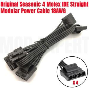 Seasonic FOCUS 850 골드 모듈러 오리지널 핀-4 Molex IDE 암 스트레이트 전원 케이블