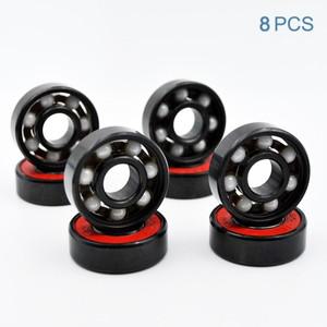 8pcs 608 2RS 하이브리드 세라믹 볼 베어링 8*22*7mm ABEC-11 고속 롤러 스케이트 스케이트 보드 휠 소형