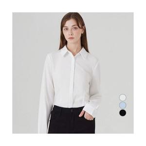 ELLE PARIS 여성용 슬림핏 구김없는 링클프리 셔츠 블라우스