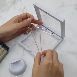 악세사리트레이 주얼리보관함 화이트 11x11 (48axV)